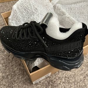 Steve Madden Black Rhinestone Maxima Shoes